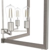 image:imageHunter  Woodburn 12light Brushed Nickel Extra Large Pendant Light Dimmable Modern Style Rectangle Shaped for Bedrooms Kitchens Dining Living Rooms  19859