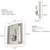 image:imageHunter  Woodburn 1Light Brushed Nickel Modern Style Dimmable Medium Size Sconce Light for Bedrooms Kitchens Foyers Bathrooms  19867