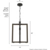 image:imageHunter  Woodburn 1light Brushed Nickel Medium Size Pendant Light Dimmable Modern Style Rectangle Shaped for Bedrooms Kitchens Dining Living Rooms  19813Noble Bronze