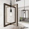 image:imageHunter  Woodburn 1light Brushed Nickel Medium Size Pendant Light Dimmable Modern Style Rectangle Shaped for Bedrooms Kitchens Dining Living Rooms  19813Noble Bronze