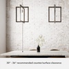 image:imageHunter  Woodburn 1light Brushed Nickel Medium Size Pendant Light Dimmable Modern Style Rectangle Shaped for Bedrooms Kitchens Dining Living Rooms  19813Brushed Nickel