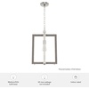image:imageHunter  Woodburn 1light Brushed Nickel Medium Size Pendant Light Dimmable Modern Style Rectangle Shaped for Bedrooms Kitchens Dining Living Rooms  19813Brushed Nickel