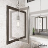 image:imageHunter  Woodburn 1light Brushed Nickel Medium Size Pendant Light Dimmable Modern Style Rectangle Shaped for Bedrooms Kitchens Dining Living Rooms  19813Brushed Nickel