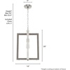 image:imageHunter  Woodburn 1light Brushed Nickel Medium Size Pendant Light Dimmable Modern Style Rectangle Shaped for Bedrooms Kitchens Dining Living Rooms  19813Brushed Nickel