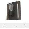 image:imageHunter  Woodburn 1light Noble Bronze Medium Size Sconce Light Dimmable Modern Style for Bedrooms Kitchens Foyers Bathrooms  19868