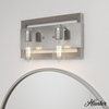 image:imageHunter  Woodburn 2Light Brushed Nickel Dimmable Medium Size Vanity Light for Bedrooms Kitchens Foyers Bathrooms  19861