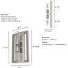 image:imageHunter  Woodburn 2light Brushed Nickel Medium Size Sconce Light Dimmable Modern Style Rectangle Shaped for Bedrooms Kitchens Foyers Bathrooms  19815