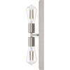 image:imageHunter  Woodburn 2light Brushed Nickel Medium Size Sconce Light Dimmable Modern Style Rectangle Shaped for Bedrooms Kitchens Foyers Bathrooms  19815