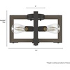 image:imageHunter  Woodburn 4Light Noble Bronze Modern Style Dimmable Large Flush Mount Light for Bedrooms Kitchens Dining Living Rooms  19818