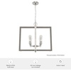 image:imageHunter  Woodburn 4light Brushed Nickel Extra Large Pendant Light Dimmable Modern Style Rectangle Shaped for Bedrooms Kitchens Dining Living Rooms  19807