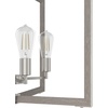 image:imageHunter  Woodburn 4light Brushed Nickel Extra Large Pendant Light Dimmable Modern Style Rectangle Shaped for Bedrooms Kitchens Dining Living Rooms  19807
