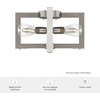 image:imageHunter  Woodburn 4light Brushed Nickel Large Flush Mount Light Dimmable Modern Style Square Shaped for Bedrooms Kitchens Dining Living Rooms  19817