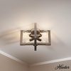 image:imageHunter  Woodburn 4light Brushed Nickel Large Flush Mount Light Dimmable Modern Style Square Shaped for Bedrooms Kitchens Dining Living Rooms  19817