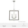 image:imageHunter  Woodburn 4light Brushed Nickel Medium Size Pendant Light Dimmable Modern Style Rectangle Shaped for Bedrooms Kitchens Dining Living Rooms  19805
