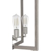 image:imageHunter  Woodburn 4light Brushed Nickel Medium Size Pendant Light Dimmable Modern Style Rectangle Shaped for Bedrooms Kitchens Dining Living Rooms  19805