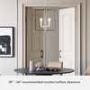 image:imageHunter  Woodburn 4light Brushed Nickel Medium Size Pendant Light Dimmable Modern Style Rectangle Shaped for Bedrooms Kitchens Dining Living Rooms  19805