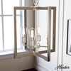 image:imageHunter  Woodburn 4light Brushed Nickel Medium Size Pendant Light Dimmable Modern Style Rectangle Shaped for Bedrooms Kitchens Dining Living Rooms  19805