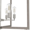 image:imageHunter  Woodburn 6light Brushed Nickel Extra Large Pendant Light Dimmable Modern Style Rectangle Shaped for Bedrooms Kitchens Dining Living Rooms  19809