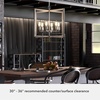 image:imageHunter  Woodburn 6light Brushed Nickel Extra Large Pendant Light Dimmable Modern Style Rectangle Shaped for Bedrooms Kitchens Dining Living Rooms  19809