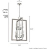 image:imageHunter  Woodburn 8light Brushed Nickel Medium Size Pendant Light Dimmable Modern Style Rectangle Shaped for Bedrooms Kitchens Dining Living Rooms  19857
