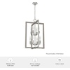 image:imageHunter  Woodburn 8light Brushed Nickel Medium Size Pendant Light Dimmable Modern Style Rectangle Shaped for Bedrooms Kitchens Dining Living Rooms  19857
