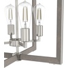 image:imageHunter  Woodburn 8light Brushed Nickel Medium Size Pendant Light Dimmable Modern Style Rectangle Shaped for Bedrooms Kitchens Dining Living Rooms  19857