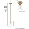 image:imageHunter  Xidane 1light Alturas Gold Mini Pendant Light Dimmable Mid Century Modern Style Globe Shaped for Bedrooms Kitchens Dining Living Rooms  19504Alturas Gold