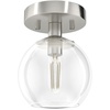 image:imageHunter  Xidane 1light Alturas Gold Mini Pendant Light Dimmable Mid Century Modern Style Globe Shaped for Bedrooms Kitchens Dining Living Rooms  19504Brushed Nickel