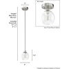 image:imageHunter  Xidane 1light Alturas Gold Mini Pendant Light Dimmable Mid Century Modern Style Globe Shaped for Bedrooms Kitchens Dining Living Rooms  19504Brushed Nickel