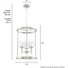 image:imageHunter  Xidane 3light Brushed Nickel Medium Size Pendant Light Dimmable Mid Century Modern Style Cylinder Shaped for Bedrooms Kitchens Dining Living Rooms  19750