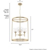 image:imageHunter  Xidane 4light Alturas Gold Medium Size Pendant Light Dimmable Mid Century Modern Style Cylinder Shaped for Bedrooms Kitchens Dining Living Rooms  19751