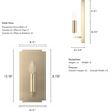 image:imageHunter  Zoanne 1light Alturas Gold Small Sconce Light Dimmable Modern Style for Bedrooms Kitchens Dining Living Rooms  19578Alturas Gold