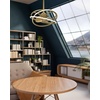 image:imageHunter 20 Cirro Fandelier Ceiling Fan LED Light Remote Matte Black  SureSpeed high velocity airflow 6speed DC motor dimming and seasonal reverse settings suit smaller spacesLuxe Gold
