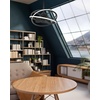 image:imageHunter 20 Cirro Fandelier Ceiling Fan LED Light Remote Matte Black  SureSpeed high velocity airflow 6speed DC motor dimming and seasonal reverse settings suit smaller spacesMatte Black