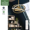 image:imageHunter 20 Cirro Fandelier Ceiling Fan LED Light Remote Matte Black  SureSpeed high velocity airflow 6speed DC motor dimming and seasonal reverse settings suit smaller spacesLuxe Gold