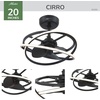 image:imageHunter 20 Cirro Fandelier Ceiling Fan LED Light Remote Matte Black  SureSpeed high velocity airflow 6speed DC motor dimming and seasonal reverse settings suit smaller spacesMatte Black