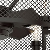 image:imageHunter 23 inch Indoor Caged Ceiling Fan with LED Lights  Farmhouse Ceiling Fan Standard Mount 4 Blades Wall Control For Bedroom Dining or Living Room or Kitchen  Fennec 50724 Noble Bronze