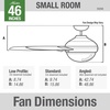 image:imageHunter 46 inch Indoor Ceiling Fan with LED Light  Ceiling Fan with Pull Chain For Bedroom Living Room or Kitchen Standard Mount No Remote 5 Blades  Anslee 59267 Matte Silver  Standard Mount Pull Chain 5 Blades For Bedroom Living Room Kitchen 59267Fresh White finish