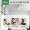 image:imageHunter 46 inch Indoor Ceiling Fan with LED Light  Ceiling Fan with Pull Chain For Bedroom Living Room or Kitchen Standard Mount No Remote 5 Blades  Anslee 59267 Matte Silver  Standard Mount Pull Chain 5 Blades For Bedroom Living Room Kitchen 59267Fresh White finish