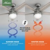 image:imageHunter 46 inch Indoor Ceiling Fan with LED Light  Ceiling Fan with Pull Chain For Bedroom Living Room or Kitchen Standard Mount No Remote 5 Blades  Anslee 59267 Matte Silver  Standard Mount Pull Chain 5 Blades For Bedroom Living Room Kitchen 59267Matte Silver finish