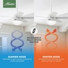image:imageHunter 46 inch Indoor Ceiling Fan with LED Light  Ceiling Fan with Pull Chain For Bedroom Living Room or Kitchen Standard Mount No Remote 5 Blades  Anslee 59267 Matte Silver  Standard Mount Pull Chain 5 Blades For Bedroom Living Room Kitchen 59267Fresh White finish