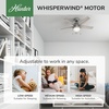 image:imageHunter 46 inch Indoor Ceiling Fan with LED Light  Ceiling Fan with Pull Chain For Bedroom Living Room or Kitchen Standard Mount No Remote 5 Blades  Anslee 59267 Matte Silver  Standard Mount Pull Chain 5 Blades For Bedroom Living Room Kitchen 59267Matte Silver finish