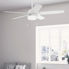 image:imageHunter 52 Anisten ENERGY STAR Ceiling Fan Light Pull Chain Fresh White  ENERGY STAR fan is 64 more efficient with DuraLight lens and 3D setup guide for bedrooms offices or living roomsFresh White