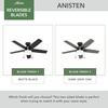 image:imageHunter 52 Anisten ENERGY STAR Ceiling Fan Light Pull Chain Fresh White  ENERGY STAR fan is 64 more efficient with DuraLight lens and 3D setup guide for bedrooms offices or living roomsMatte Black