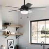 image:imageHunter 52 Anisten ENERGY STAR Ceiling Fan Light Pull Chain Fresh White  ENERGY STAR fan is 64 more efficient with DuraLight lens and 3D setup guide for bedrooms offices or living roomsMatte Black