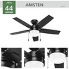 image:imageHunter 52 Anisten ENERGY STAR Ceiling Fan Light Pull Chain Fresh White  ENERGY STAR fan is 64 more efficient with DuraLight lens and 3D setup guide for bedrooms offices or living roomsMatte Black