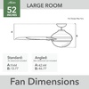 image:imageHunter 52 Anisten ENERGY STAR Ceiling Fan Light Pull Chain Fresh White  ENERGY STAR fan is 64 more efficient with DuraLight lens and 3D setup guide for bedrooms offices or living roomsMatte Black