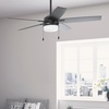 image:imageHunter 52 Anisten ENERGY STAR Ceiling Fan Light Pull Chain Fresh White  ENERGY STAR fan is 64 more efficient with DuraLight lens and 3D setup guide for bedrooms offices or living roomsMatte Black