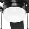 image:imageHunter 52 Anisten ENERGY STAR Ceiling Fan Light Pull Chain Fresh White  ENERGY STAR fan is 64 more efficient with DuraLight lens and 3D setup guide for bedrooms offices or living roomsMatte Black