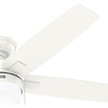 image:imageHunter 52 Anisten ENERGY STAR Ceiling Fan Light Pull Chain Fresh White  ENERGY STAR fan is 64 more efficient with DuraLight lens and 3D setup guide for bedrooms offices or living roomsFresh White